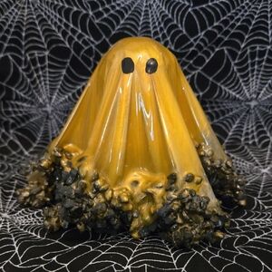 Handmade Resin Gold And Black Ghost Figurine